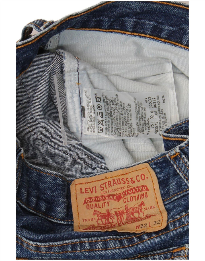 Blugi drepti pentru bărbați Levi's W32 L27 Bumbac albastru