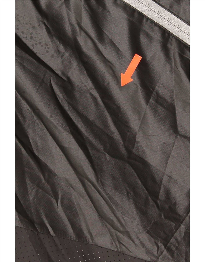 Jachetă de ploaie pentru bărbați Adidas UK 42 XL, poliester negru, bloc de culoare