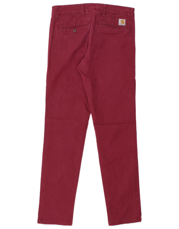 Pantaloni chino slim pentru femei CARHARTT L31 L30 bumbac burgundy