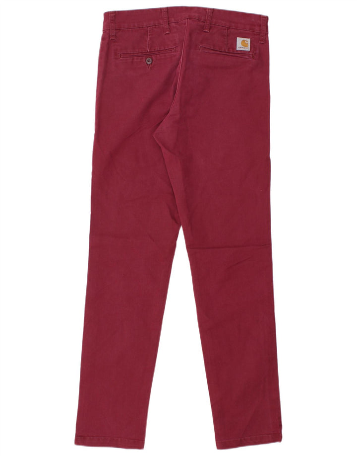 Pantaloni chino slim pentru femei CARHARTT L31 L30 bumbac burgundy