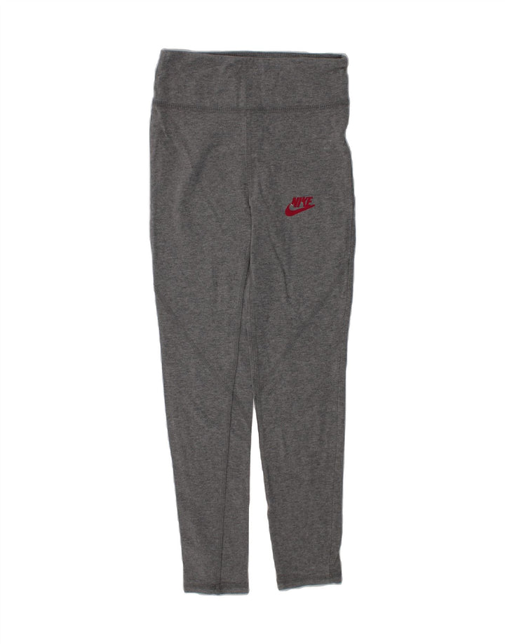 NIKE Girls Tight Fit Leggings 10-11 Years Medium Grey Vintage Nike and Second-Hand Nike from Messina Hembry 