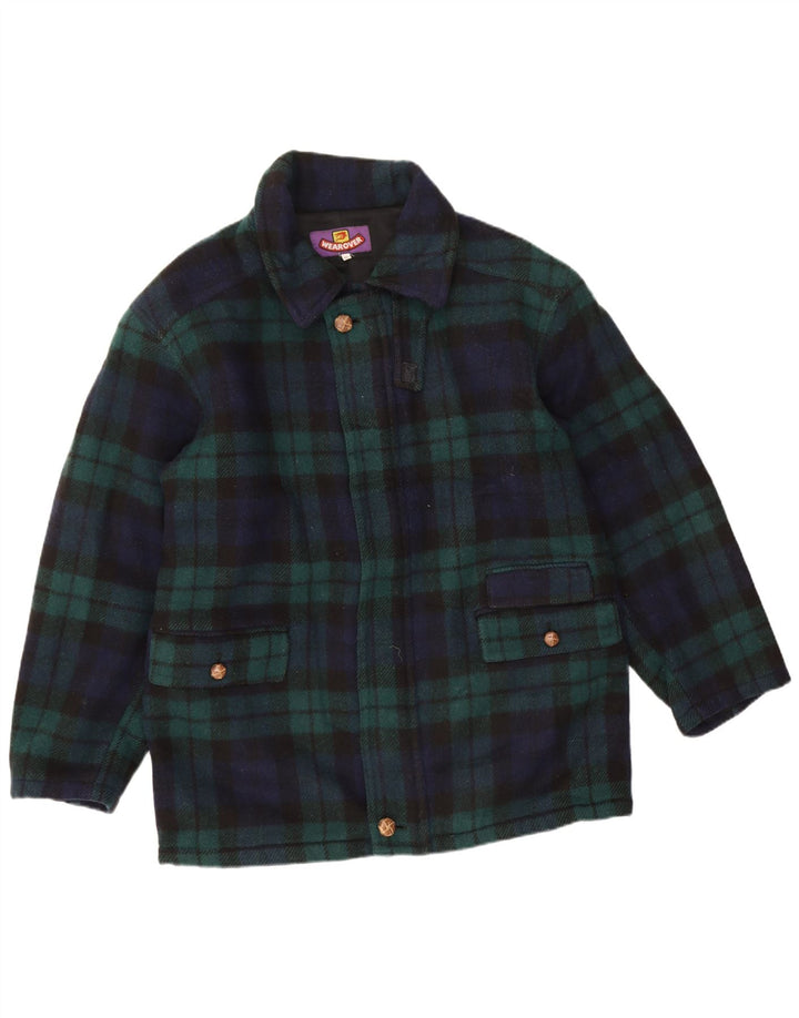 Purtați peste haină de vânt pentru bărbați UK 38 Medium Bluemarin Check Wool