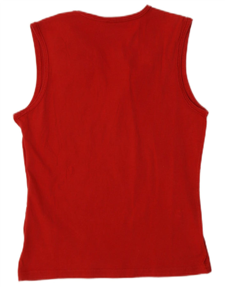 Top cu vestă grafică pentru femei Puma UK 10 Small Red Bumbac