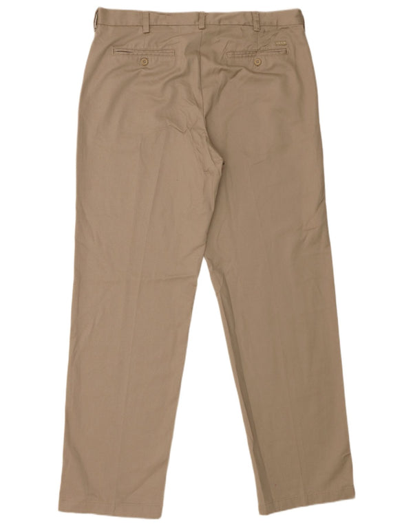 Pantaloni chino drept bărbați Izod L36 L34 bumbac bej
