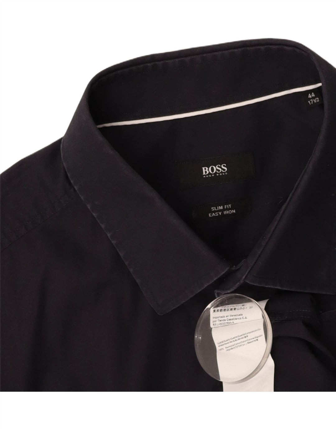 Cămașă pentru bărbați HUGO BOSS Slim Fit Mărimea 44 17 1/2 XL Bumbac bleumarin
