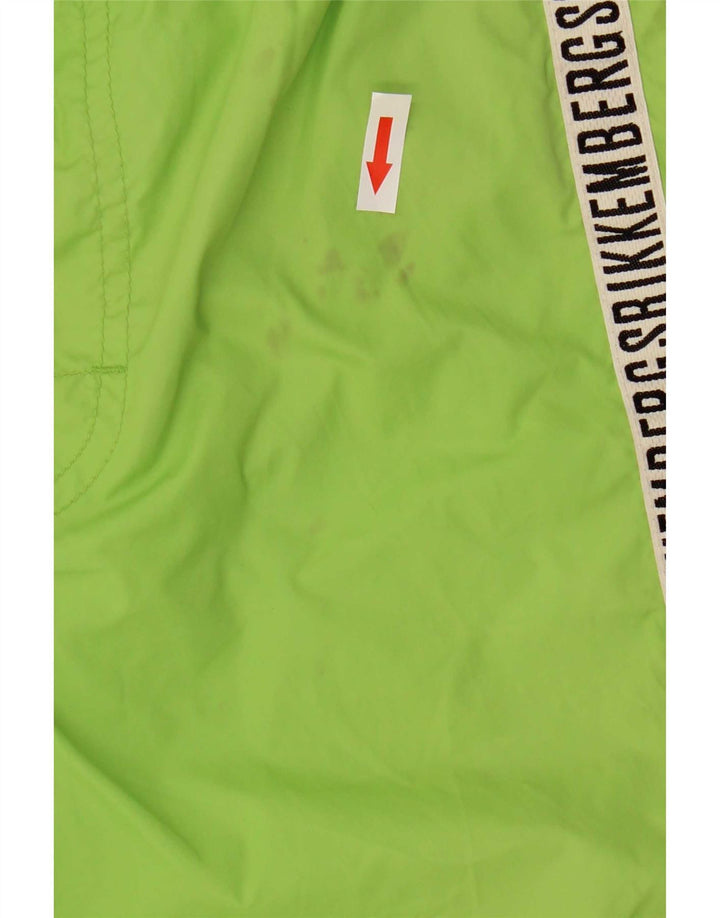 Pantaloni scurți de înot grafic pentru bărbați Bikkembergs, poliamidă cu dungi verzi medii