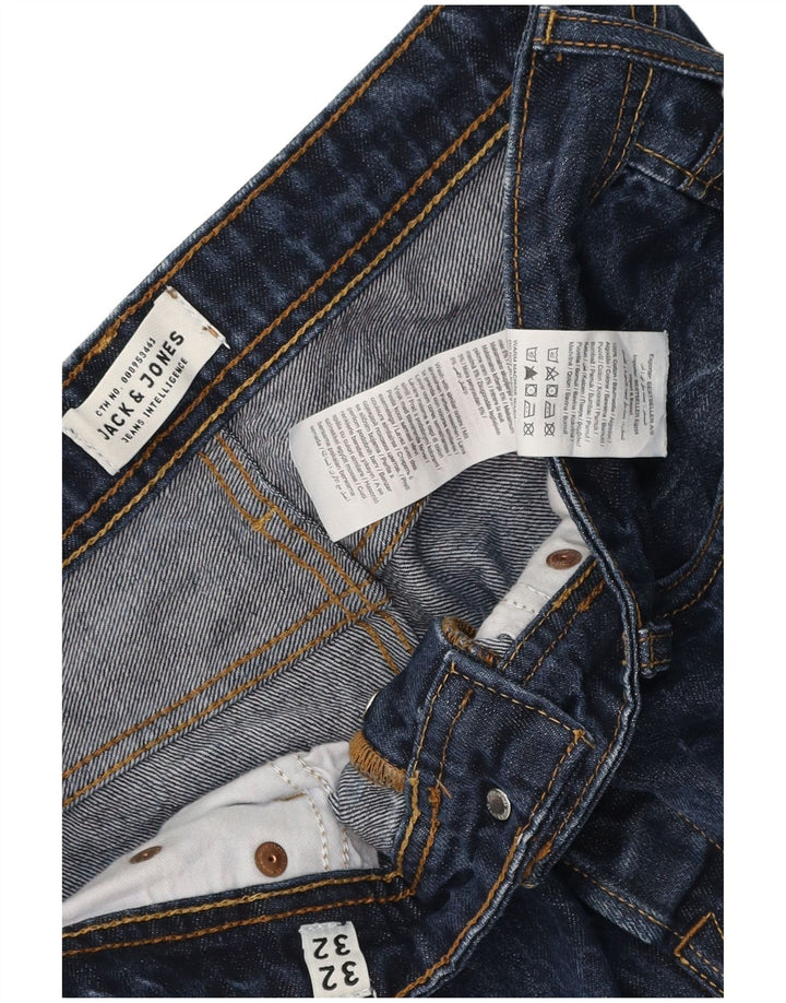 Blugi slim pentru bărbați Jack & Jones W32 L32 bumbac bleumarin