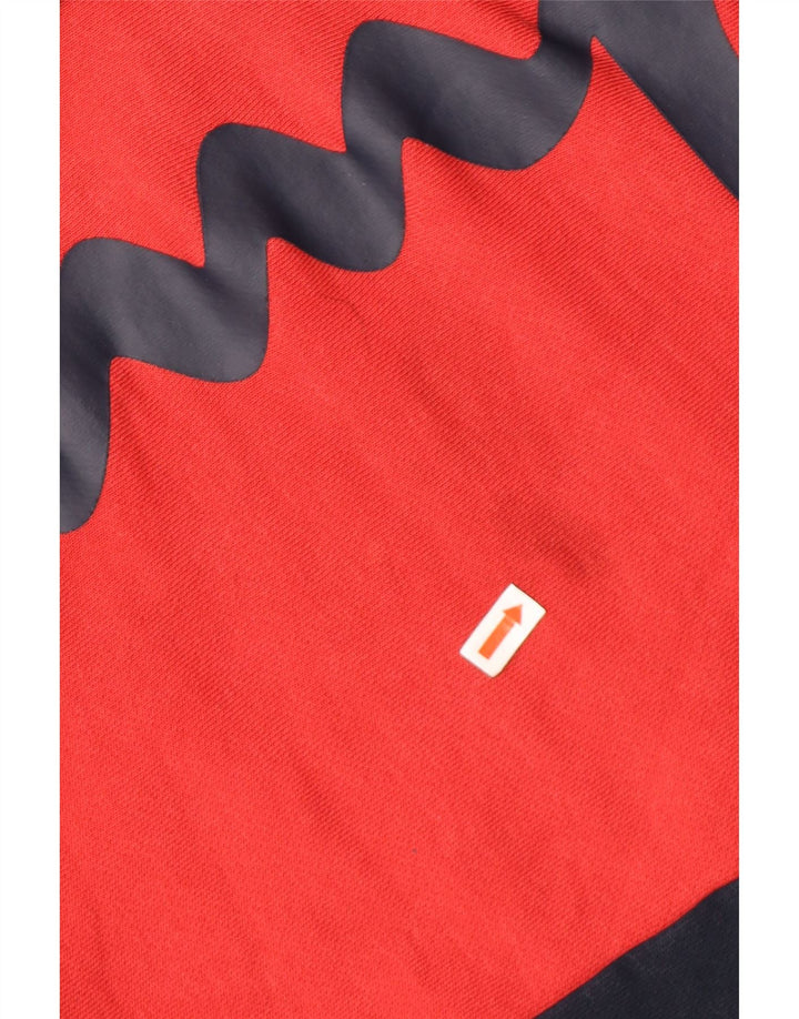 Pulover cu glugă cu grafic pentru femei CHAMPION UK 16, mare, roșu, bloc de culoare