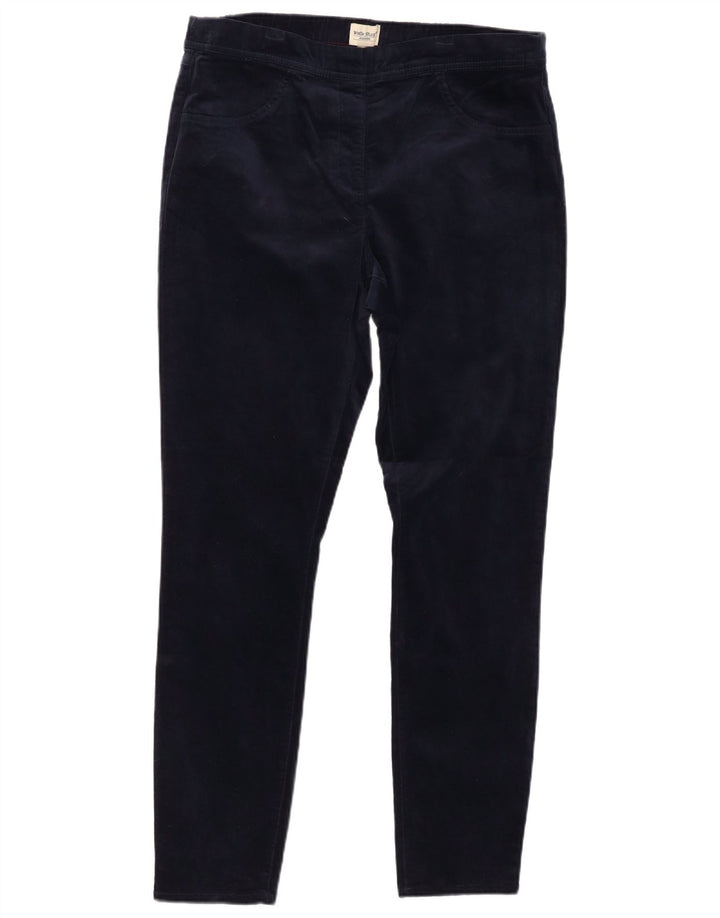 WHITE STUFF Pantaloni casual din catifea pentru femei UK 16 Large W32 L30 Bleumarin