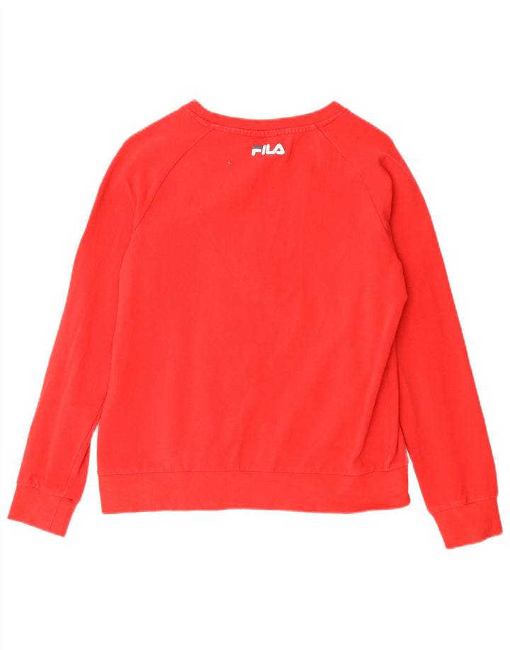 Pulover pentru damă Fila Graphic Pulover UK 10 Bumbac roșu mic
