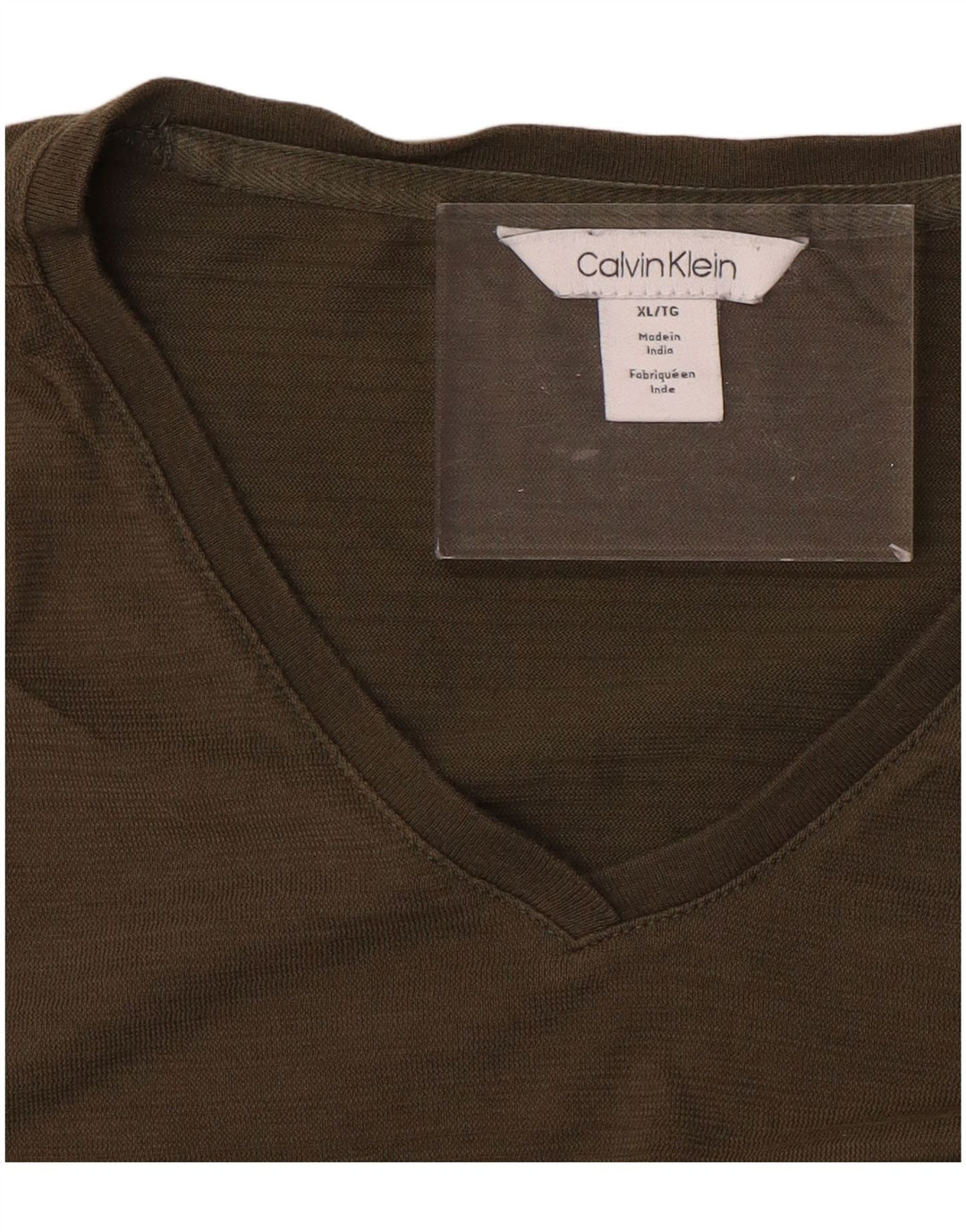 Tricou pentru bărbați CALVIN KLEIN Top XL Kaki