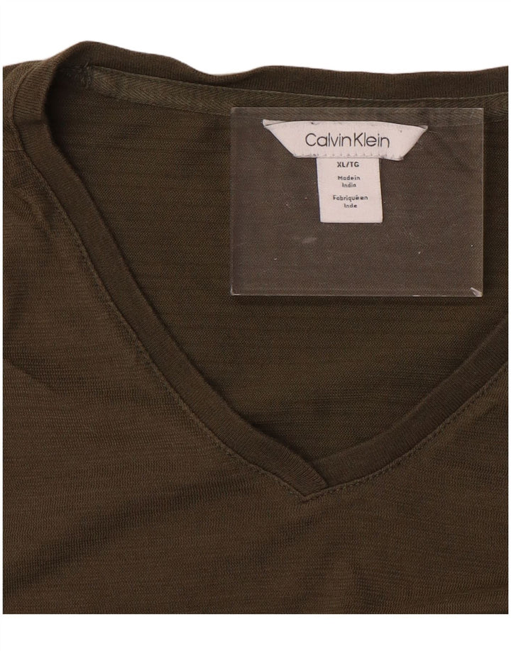 Tricou pentru bărbați CALVIN KLEIN Top XL Kaki