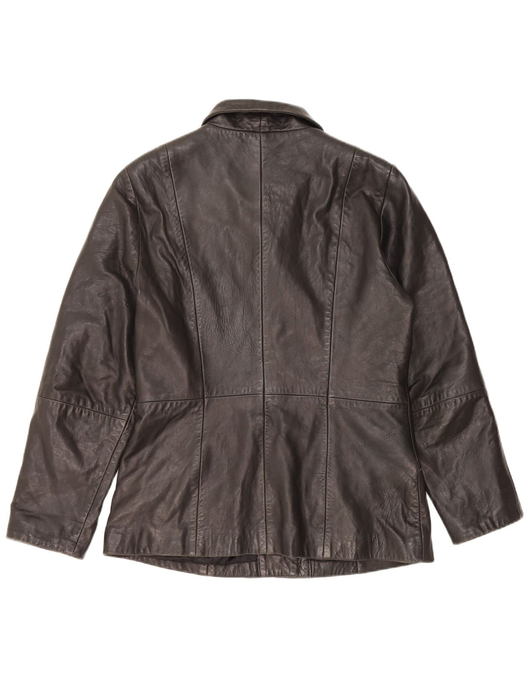 MAURITIUS Jachetă din piele cu 3 nasturi pentru femei UK 18 XL din piele neagră