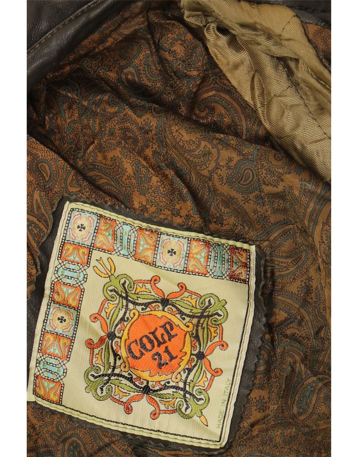 Jachetă de piele pentru bărbați VINTAGE UK 42 XL maro