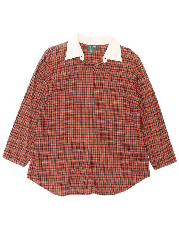 Bluză cămașă pentru femei RALPH LAUREN UK 18 XL Red Check