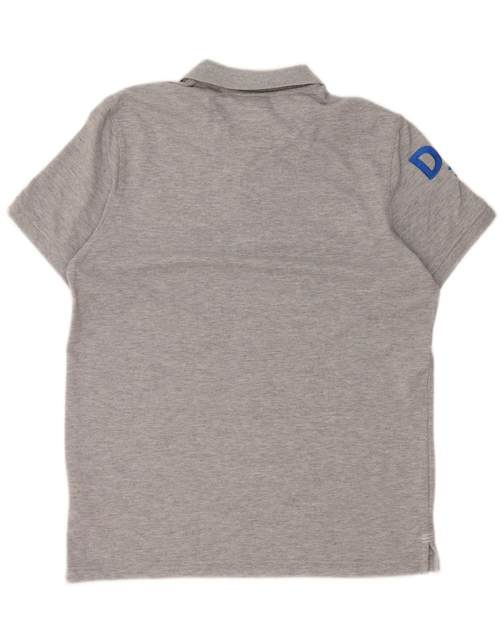 Cămașă polo cu grafică Canterbury pentru bărbați, bumbac gri mic