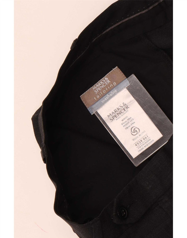 Pantaloni de costum pentru bărbați Marks & Spencer L36 L31 poliester gri