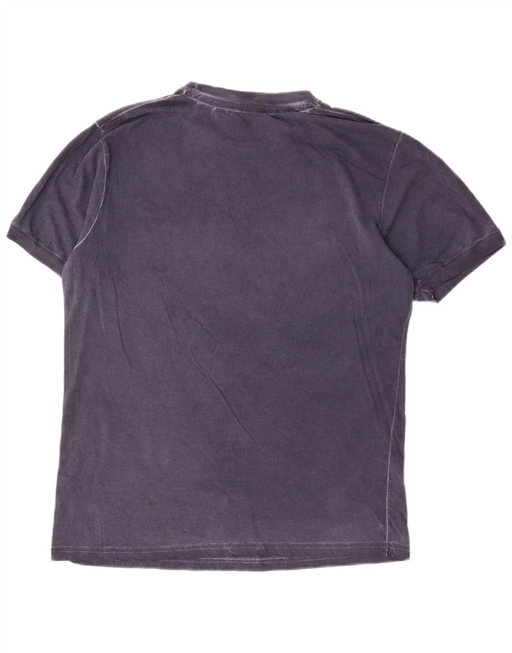 Tricou grafic Converse pentru bărbați Top mediu din bumbac bleumarin