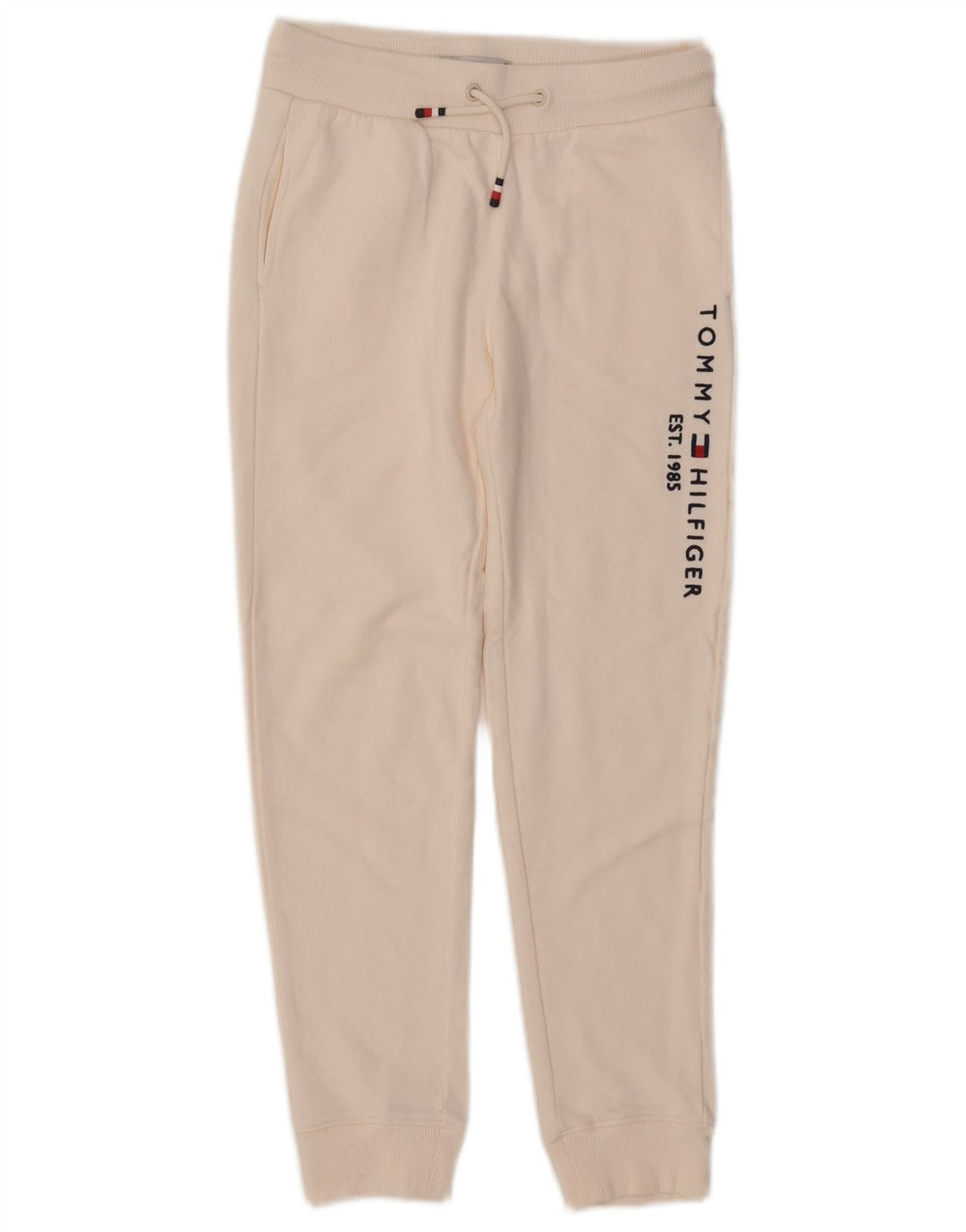 TOMMY HILFIGER Fete Trening Pantaloni Joggeri 9-10 Ani Alb