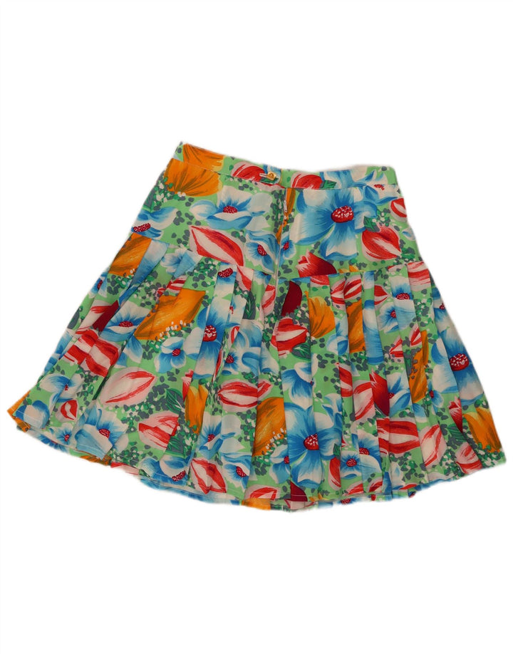 Fusta plisată Vintage pentru femei W28 Medium Multicolor Floral