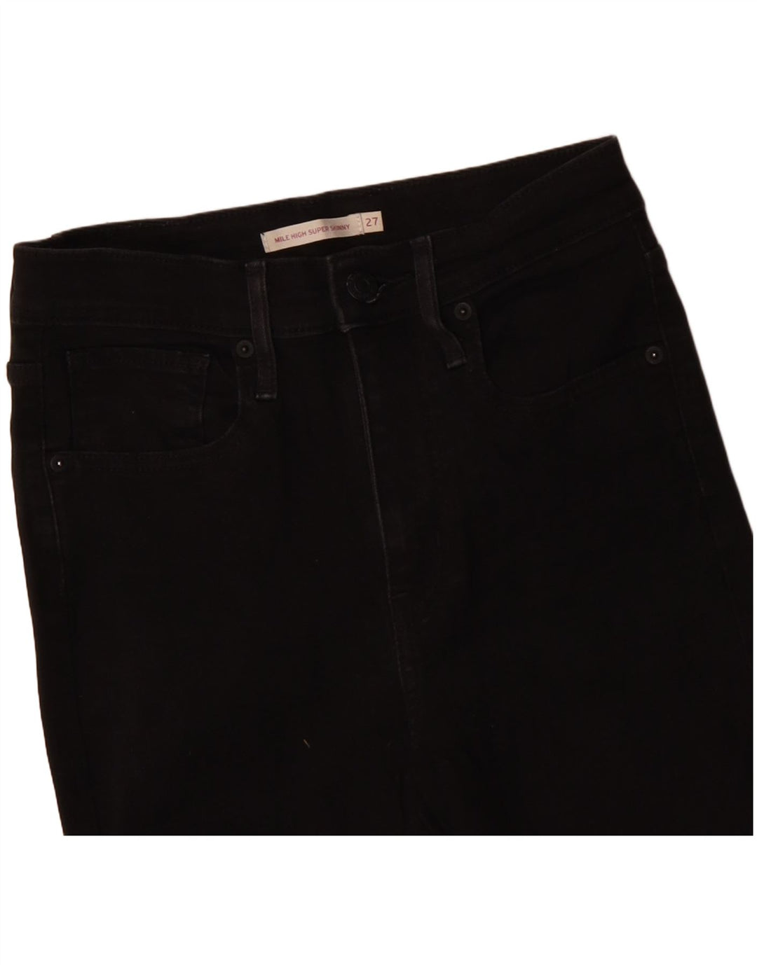 Blugi super skinny Mile High pentru femei LEVI'S W27 L29 bumbac negru