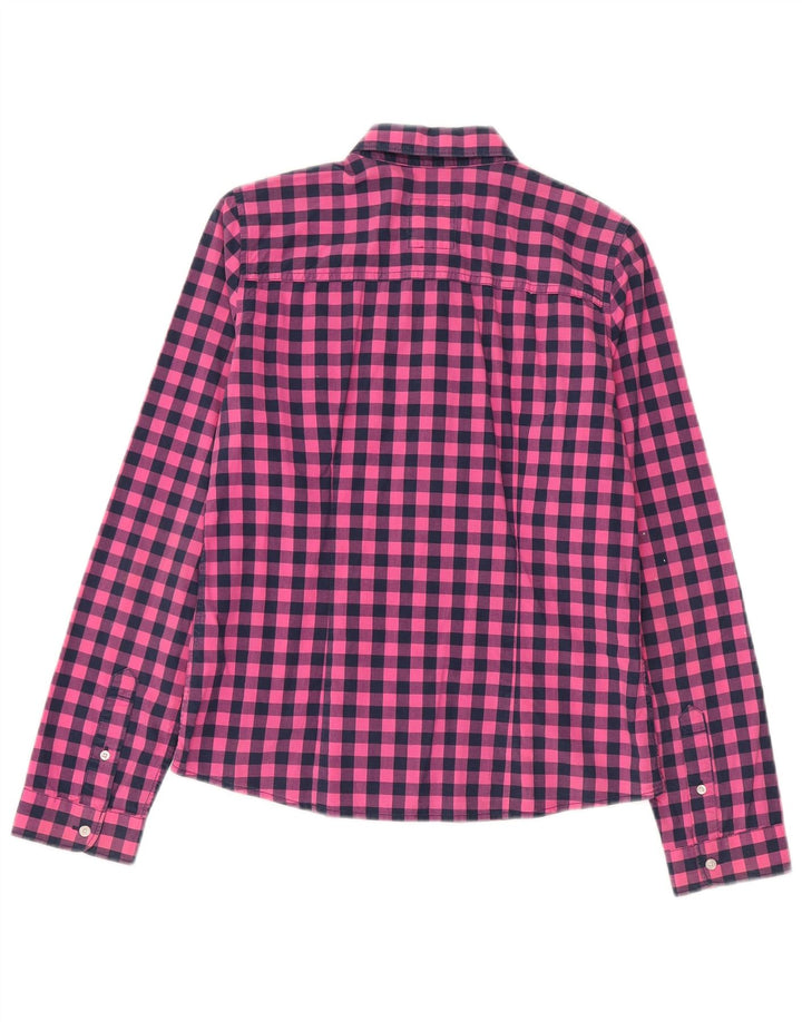 Cămașă Hollister pentru femei UK 14 Medium Pink Gingham Bumbac