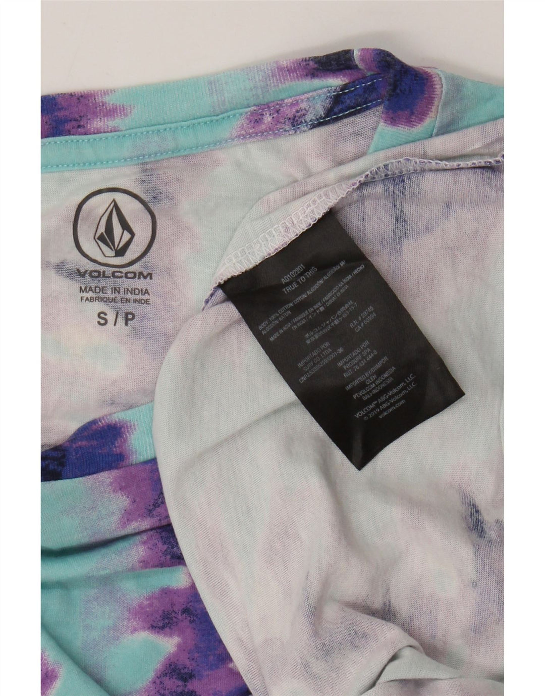 VOLCOM Bărbați Tricou Top Mic Multicolor Tie Dye Bumbac