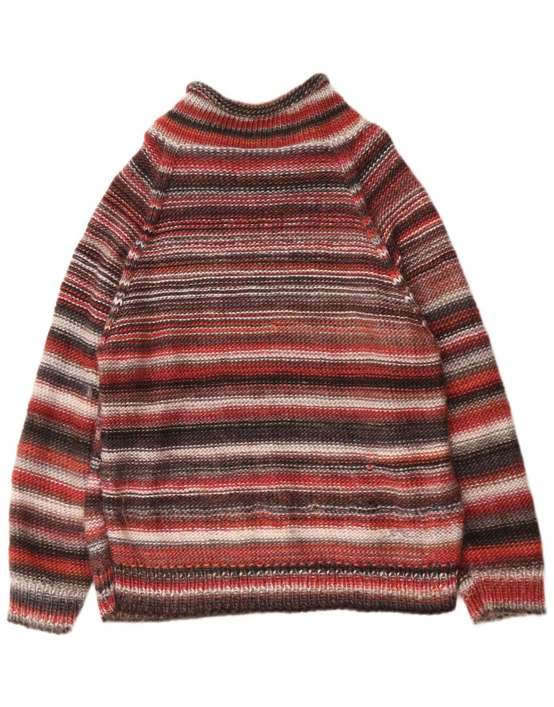 Pulover vintage pentru bărbați cu gât țestoasă, cu dungi medii, multicolore