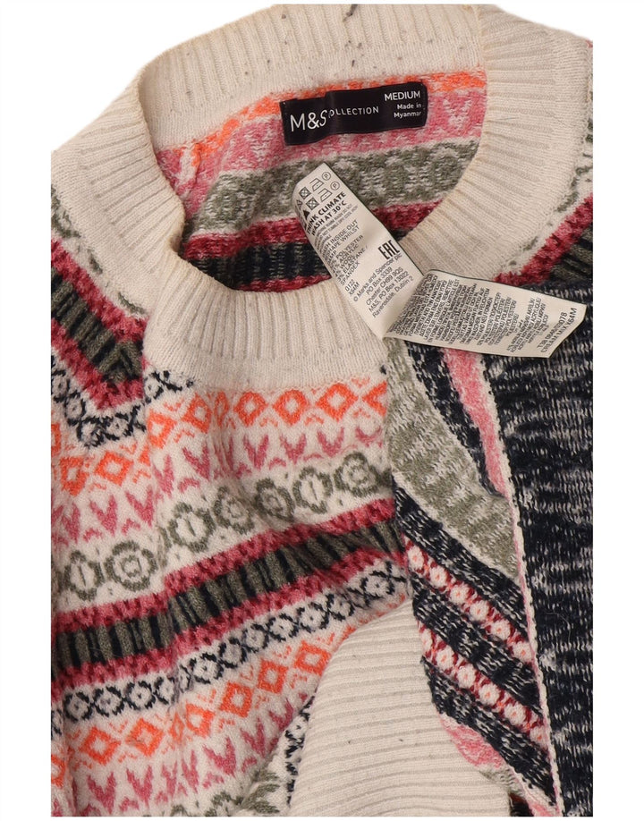 Pulover pentru femei Marks & Spencer cu decolteu triplu UK 14 Medium Multicolor