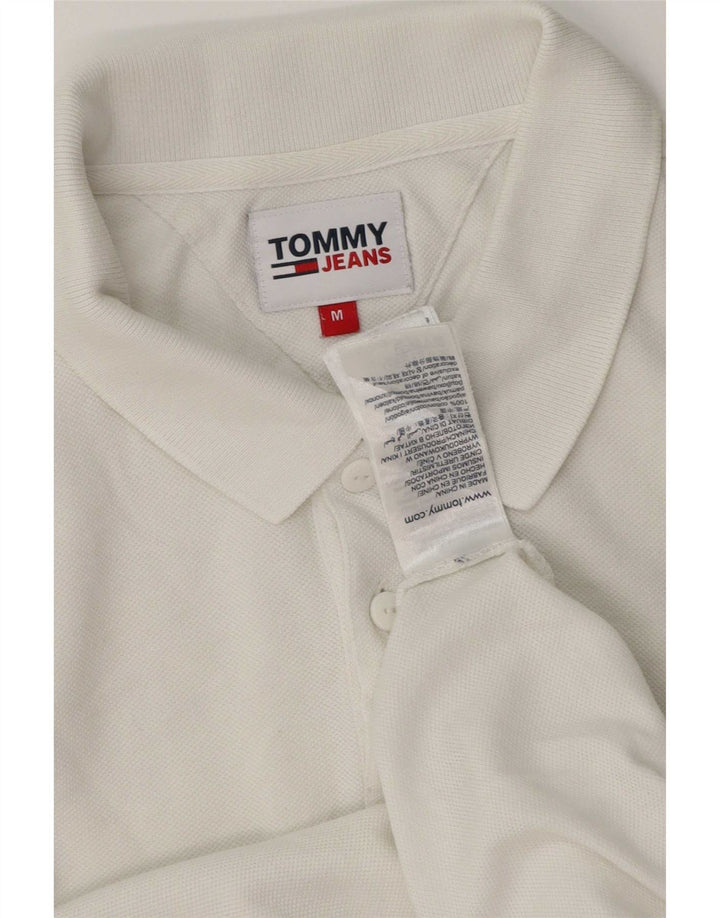 Tricou polo Tommy Hilfiger pentru bărbați, bumbac alb mediu