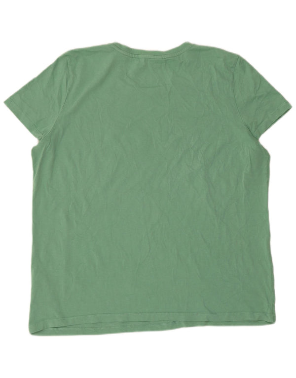 Tricou grafic Tommy Hilfiger pentru femei Top UK 18 XL Bumbac verde
