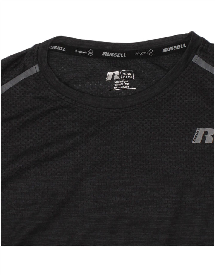RUSSELL ATHLETIC Băieți Dri-Power Vest Top 14-15 ani XL Gri Pete