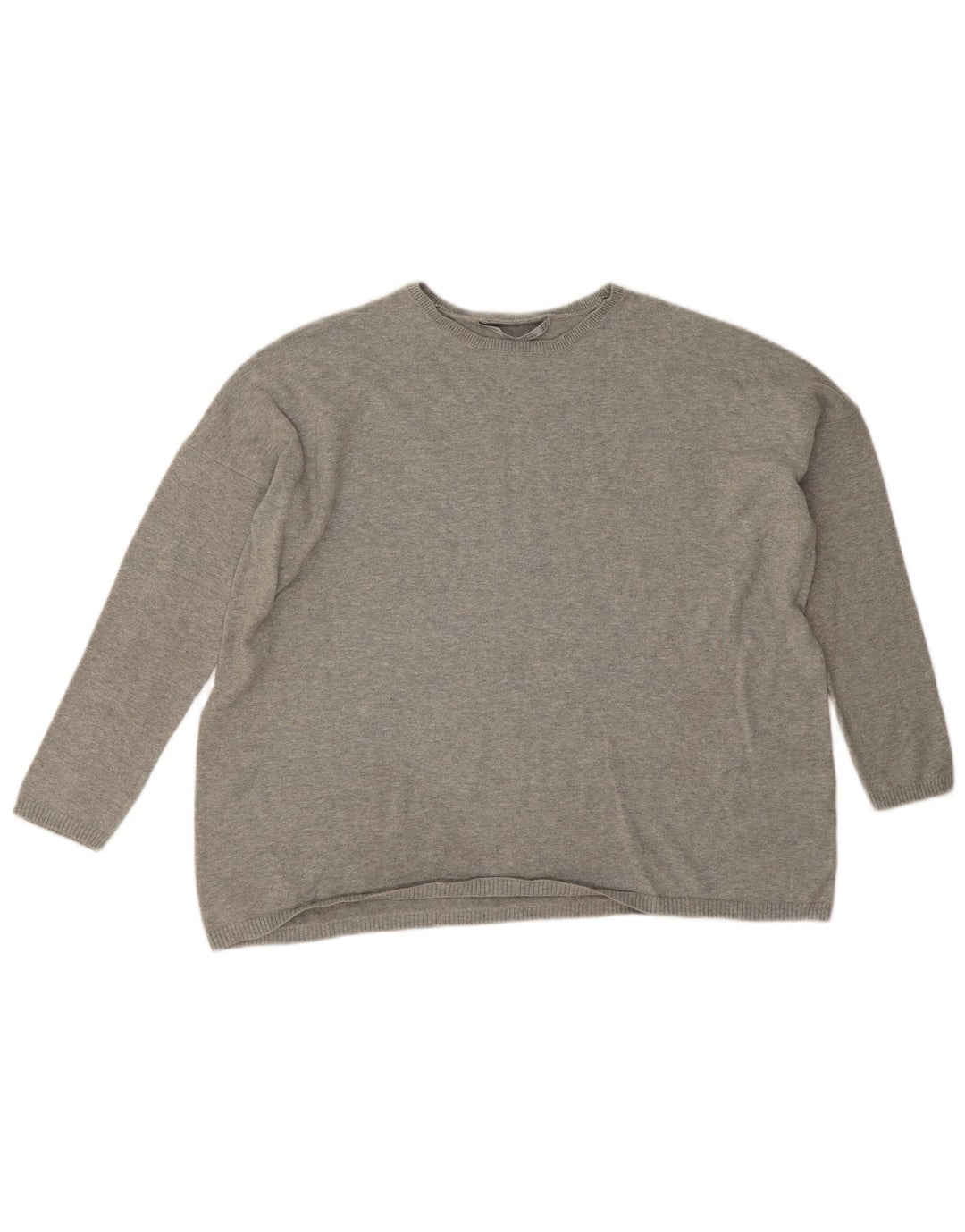 Pulover supradimensionat pentru femei Zara, cu gât de barcă, UK 14 Medium Gri Pete