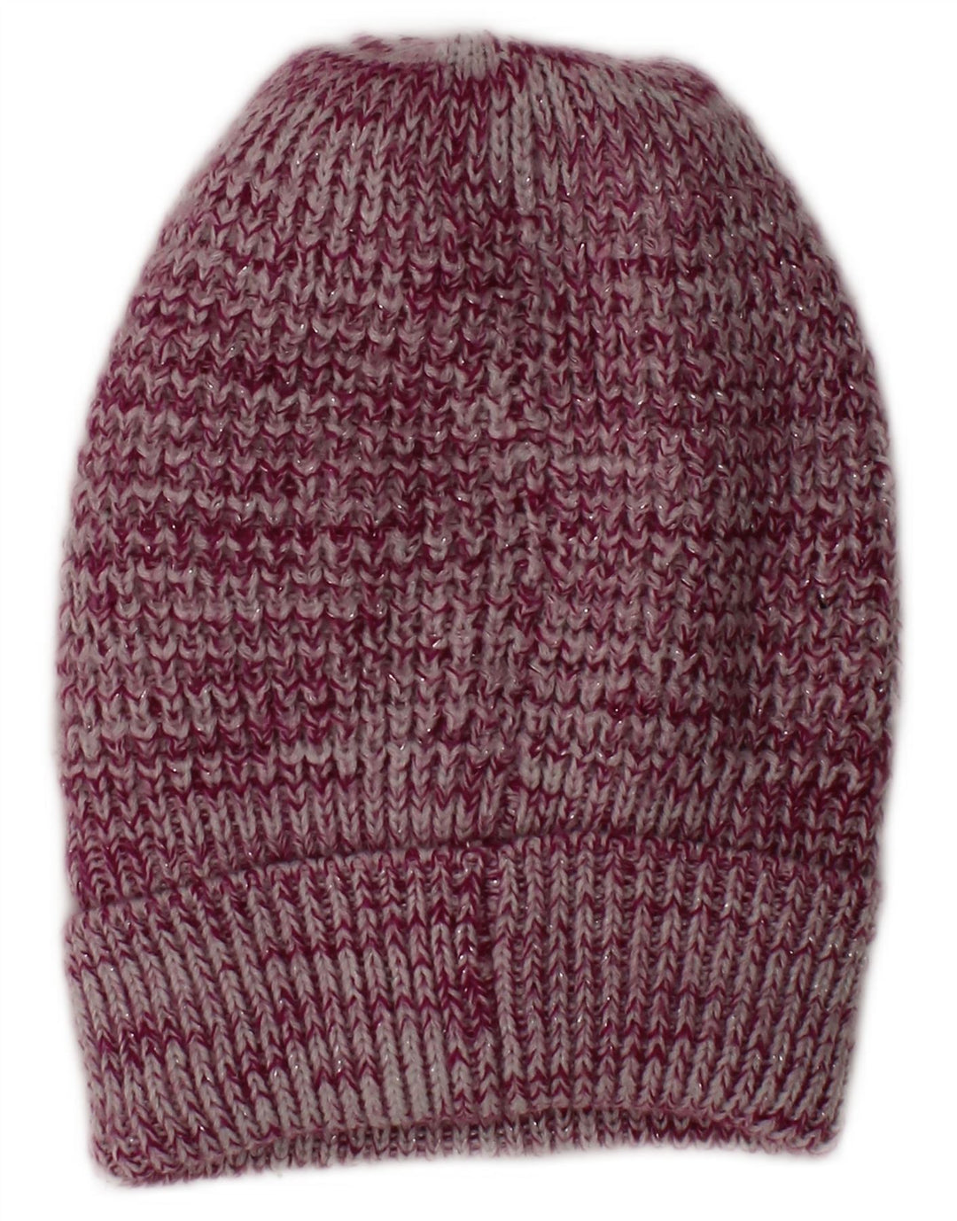 SUPERDRY Womens Knit Beanie Hat One Size Pink Flecked Polyester Winter