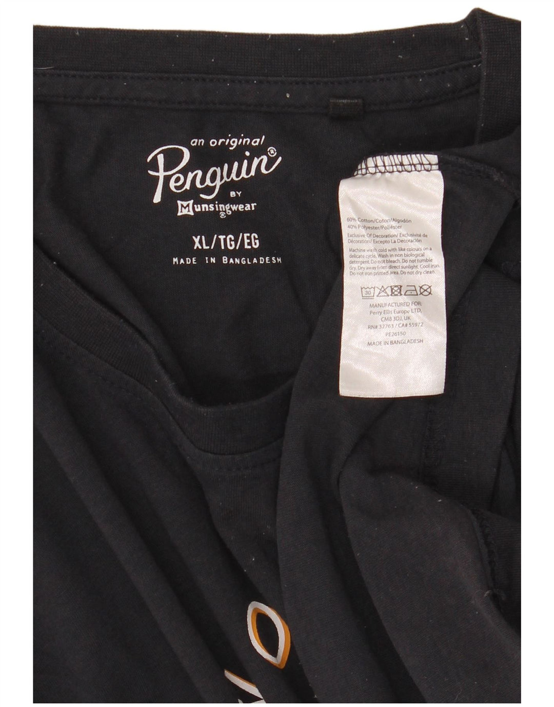 Tricou grafic pentru bărbați Penguin Top XL Bumbac negru