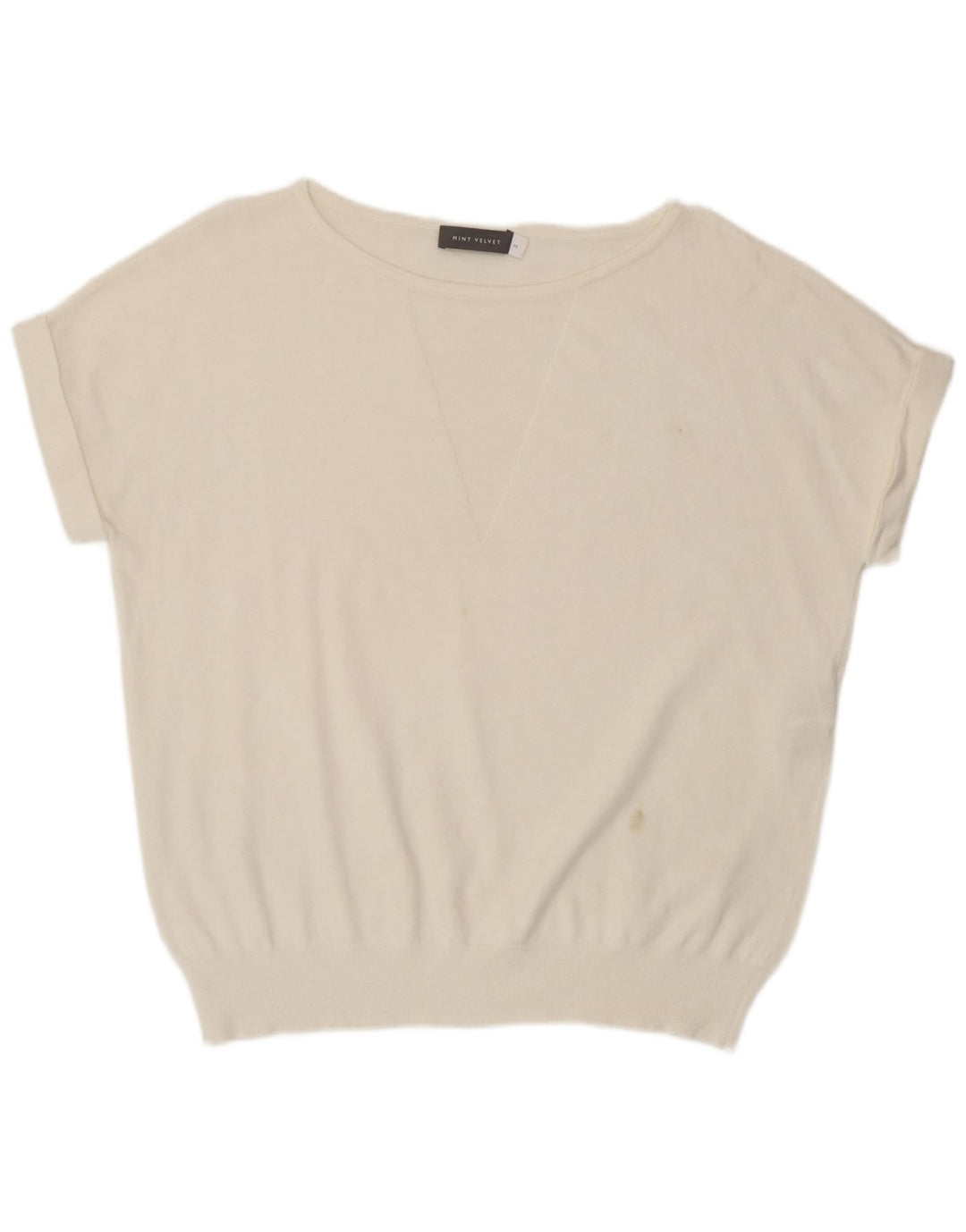 MINT VELVET Womens Loose Fit Blouse Top UK 12 Medium White Polyamide