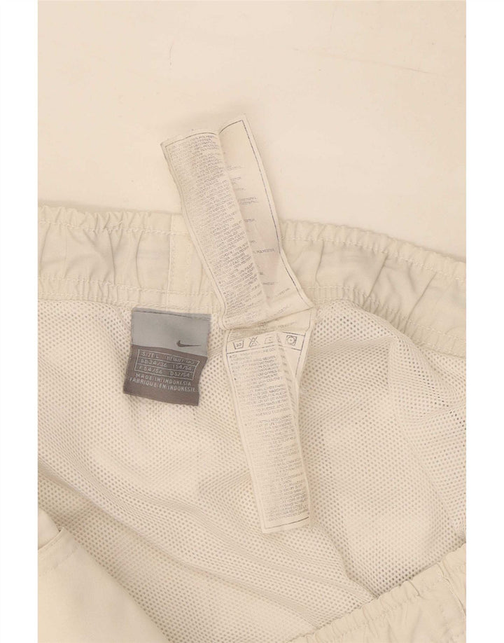 Pantaloni scurți sport Nike pentru bărbați, mari, alb, din poliester