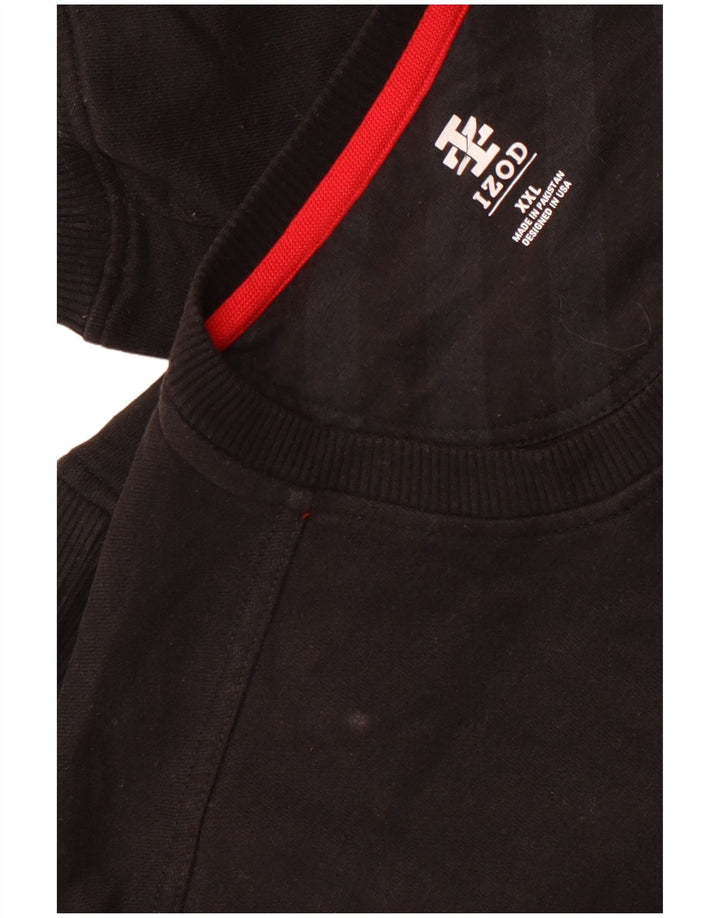 Pulover Izod pentru bărbați, bumbac negru 2XL
