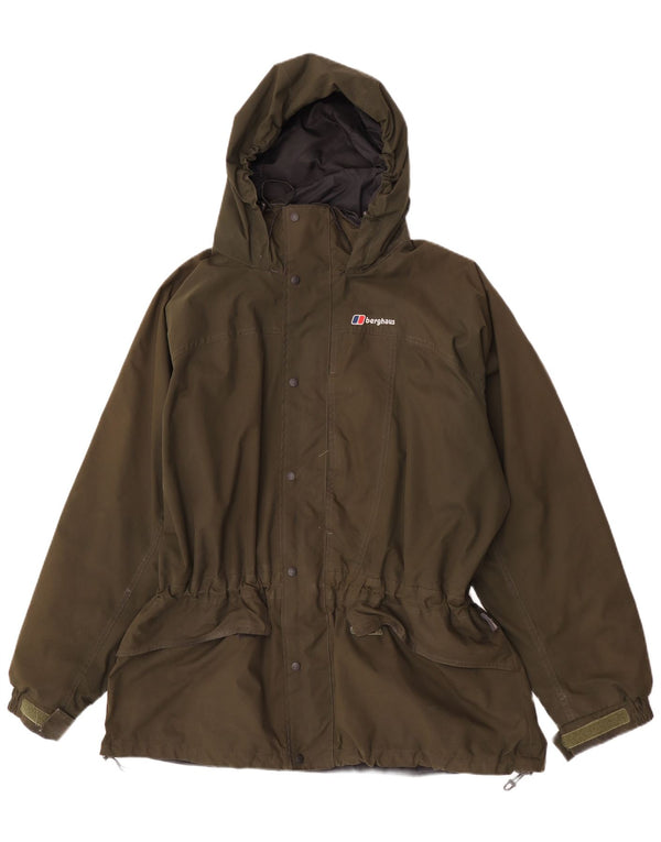 Jachetă de ploaie cu glugă pentru bărbați Berghaus UK 42 XL Kaki Nylon