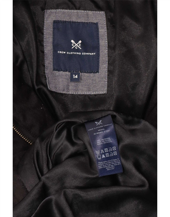 Crew Clothing Jachetă căptușită pentru femei cu glugă, cu formă regulată, UK 14 Medium Black