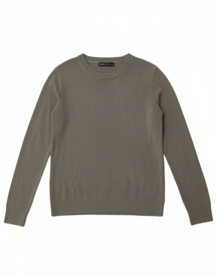 Pulover pentru femei Marks & Spencer, cu gât de barcă, UK 10 Small Khaki