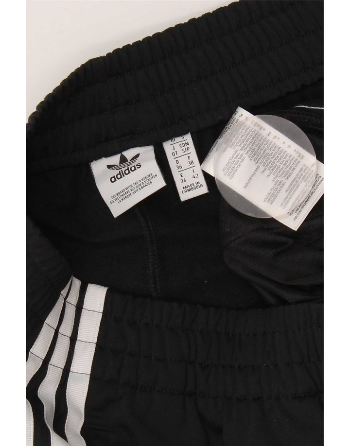 Pantaloni scurți sport Adidas pentru femei UK 10 Small Negru Poliester