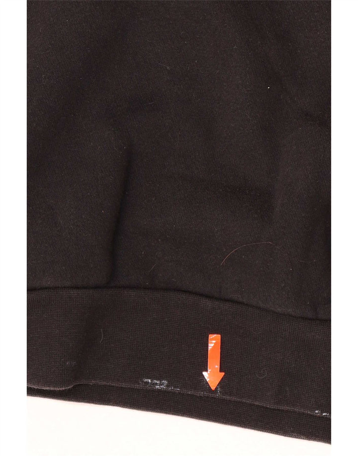 Hanorac grafic pentru bărbați Adidas Jumper mediu din bumbac negru