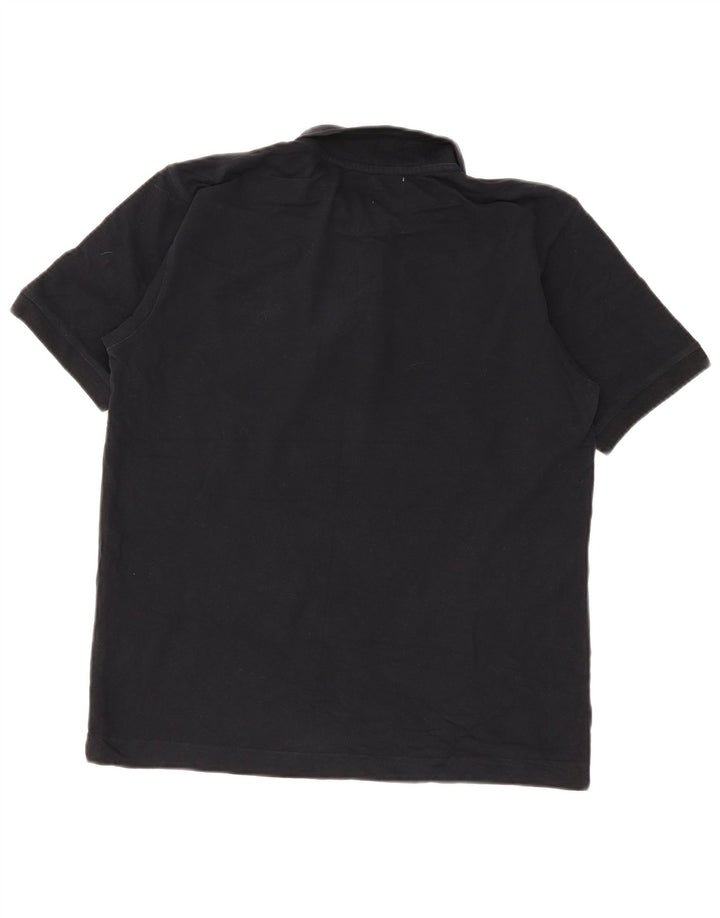 Cămașă polo pentru bărbați Kappa, bumbac mediu negru