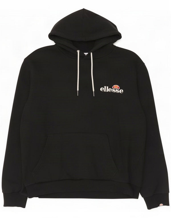 Ellesse Pulover cu glugă pentru femei UK 16, mare, negru, bumbac
