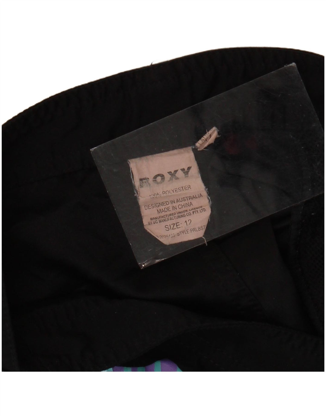 Pantaloni scurți casual ROXY pentru femei, cu grafică, US 12 Large W34 Poliester negru