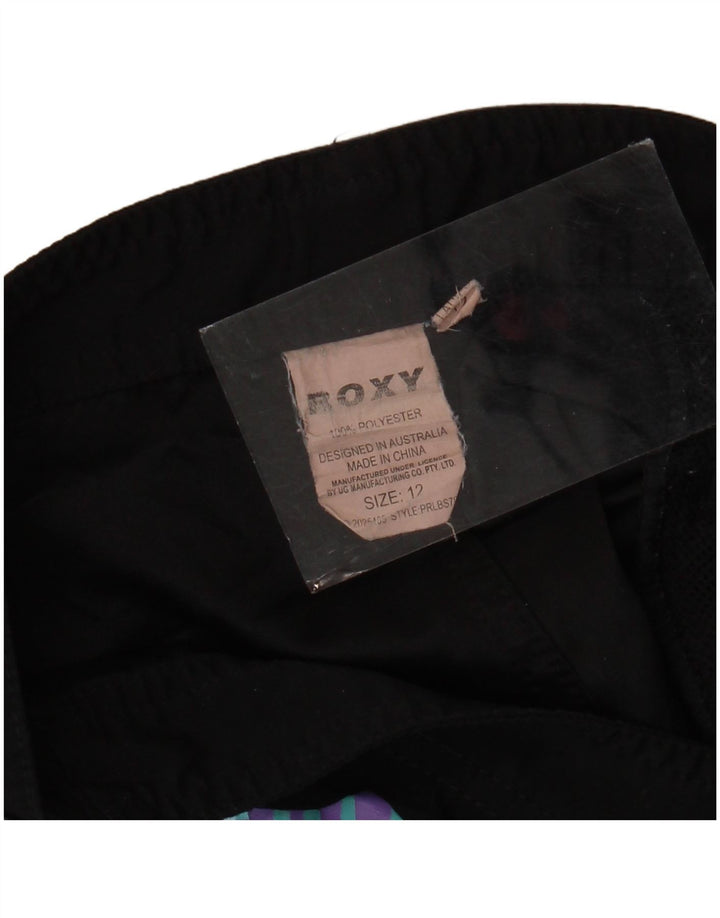 Pantaloni scurți casual ROXY pentru femei, cu grafică, US 12 Large W34 Poliester negru