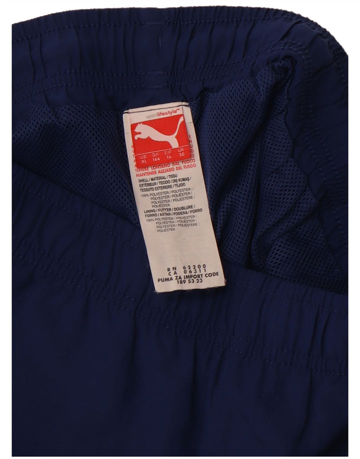 Pantaloni scurți sport grafic PUMA pentru băieți 11-12 ani poliester bleumarin