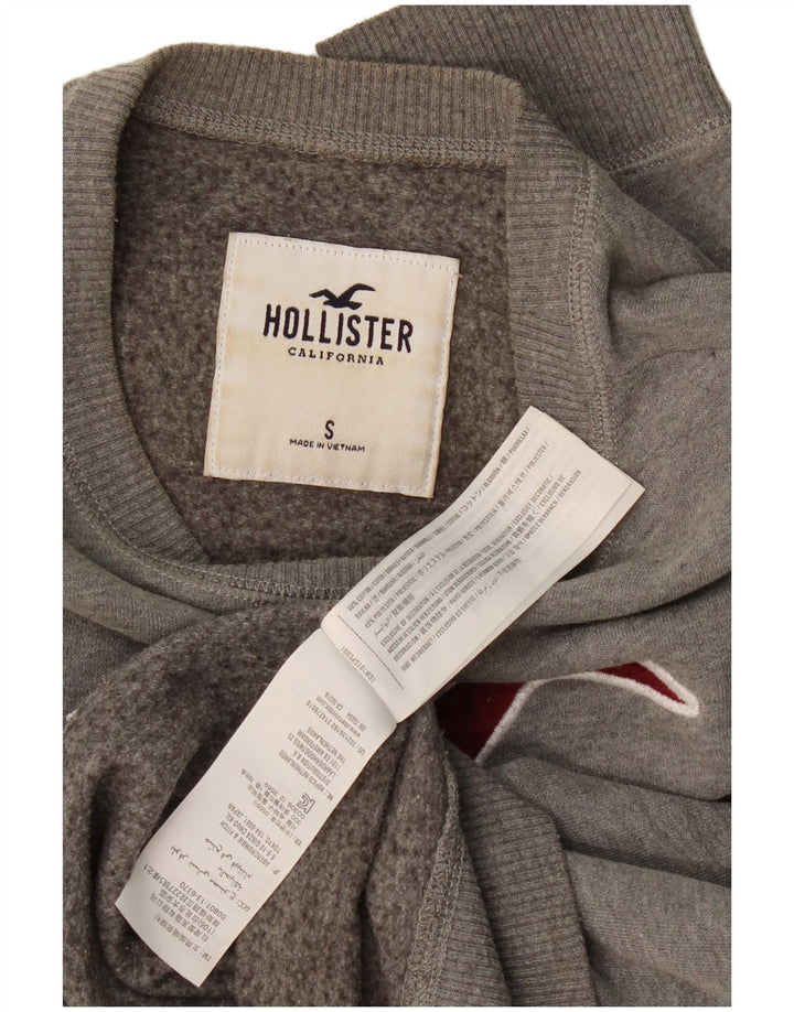 Pulover grafic pentru bărbați Hollister, bumbac, gri mic