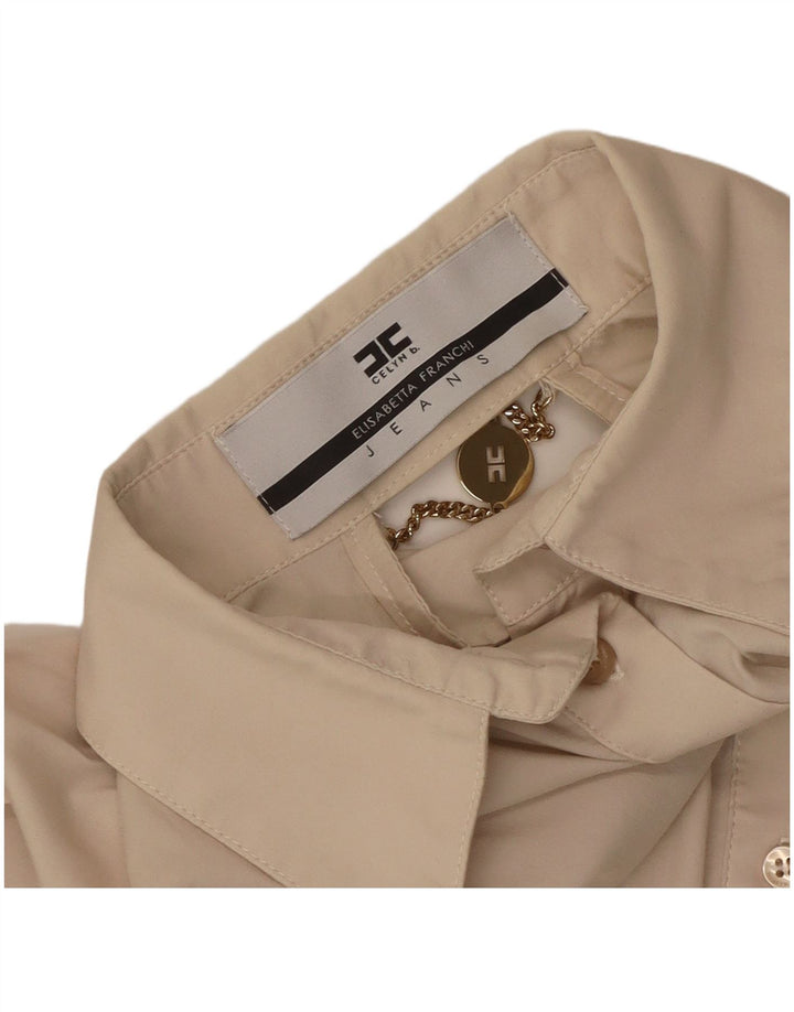 Bluză cămașă Celyn B pentru femei Elisabetta Franchi UK 12 Bej mediu